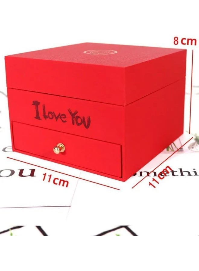 Elegant rose-themed jewelry storage box for organizing and displaying rings or necklaces - Image 5